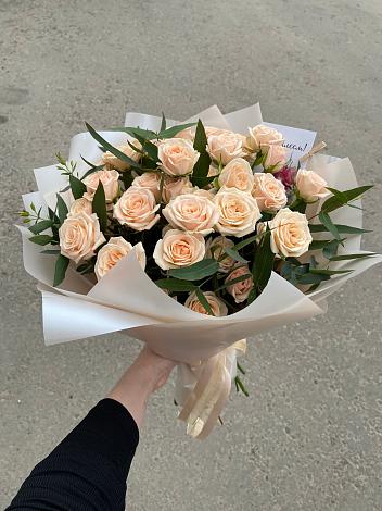 Букет Кремовые розы Латте в Сейме